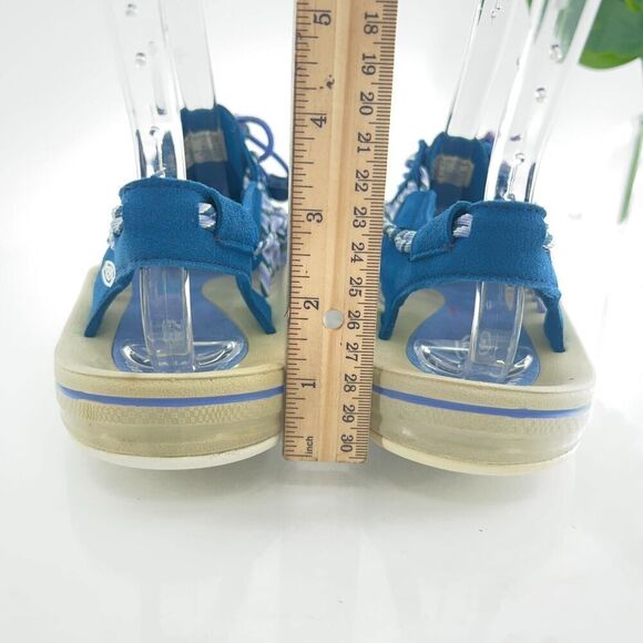 Keen Men Uneek Sandal Size 8.5 Bungee Cord Woven Slip On Blue Outdoor Hike Sport - Picture 7 of 13